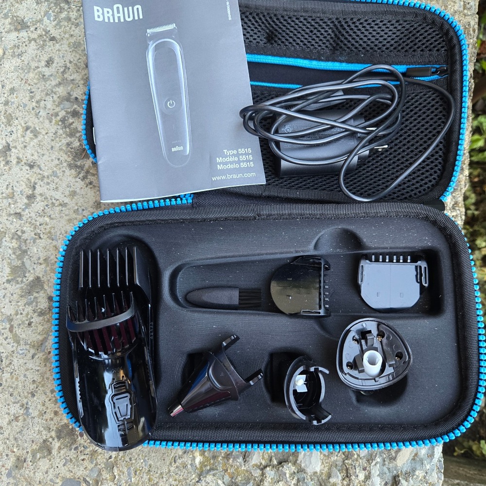 Braun 5515 Grooming Attachments, charger and case. No trimmer!